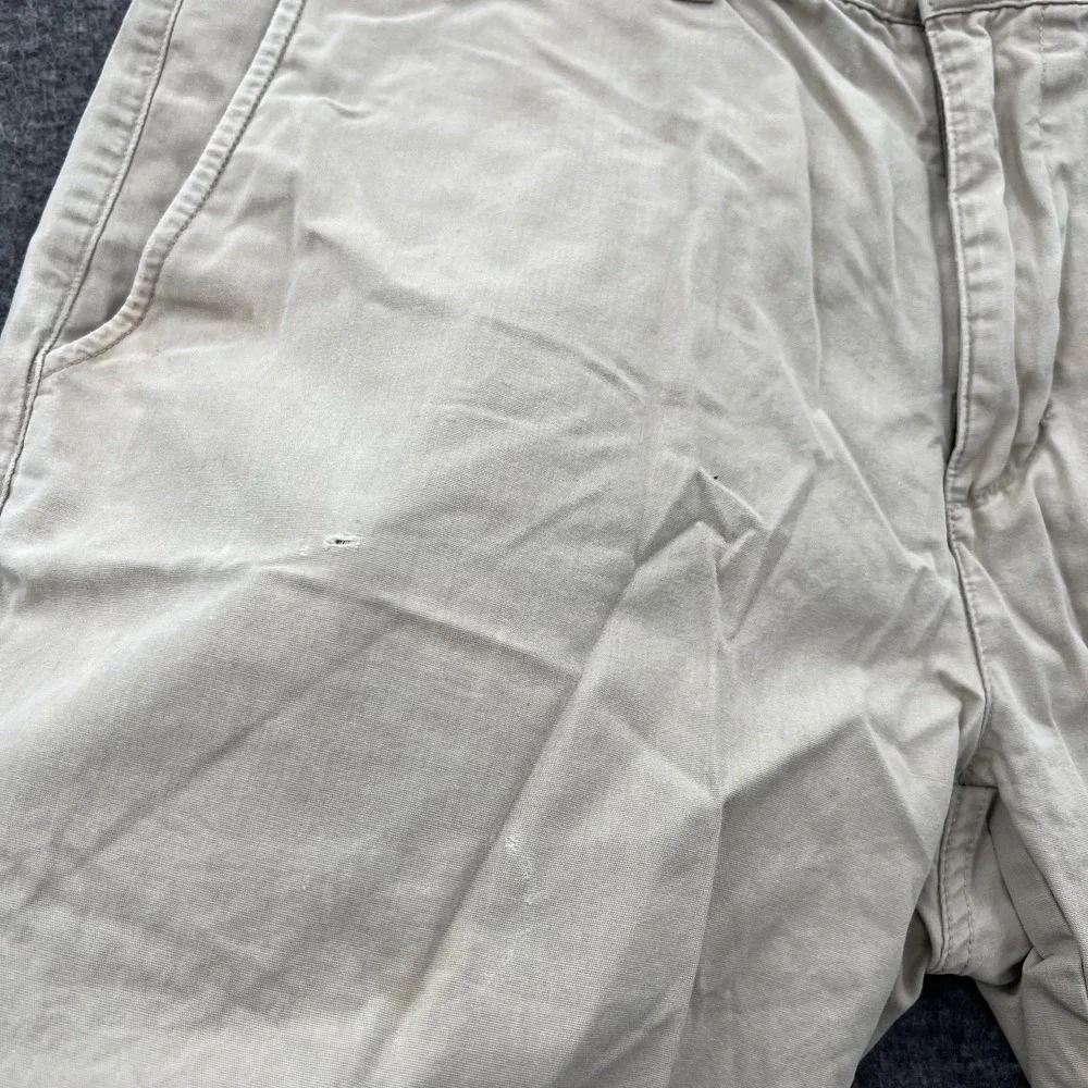 Patagonia Organic Cotton All Wear Mens Utility Chino Shorts Beige 31 *Flaws